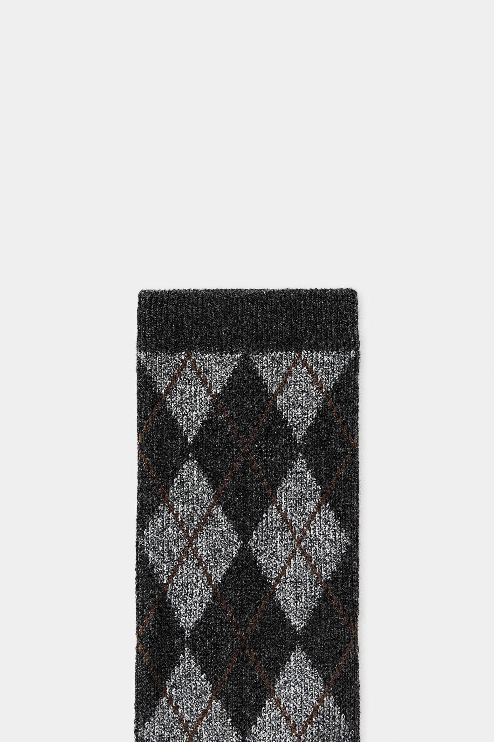 CHAUSSETTES EN COTON À LOSANGES